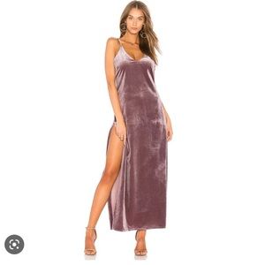 Lioness / Revolve “Don’t Be Jealous” Light purple velvet midi/maxi size XS